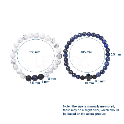 Stretch Bracelet Sets BJEW-JB05027-02-1