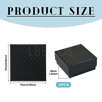 Rhombus Textured Cardboard Gift Storage Boxes CON-TAC0010-03B-06-1