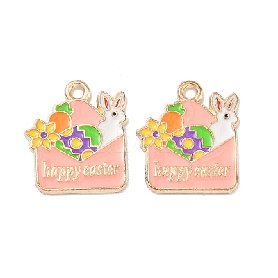 Easter Alloy Enamel Pendants X-ENAM-I055-01KCG-04-1
