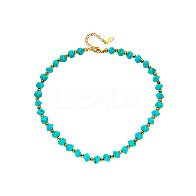 Resin Diagonal Cube Beaded Necklaces for Women WG284A3-01-1