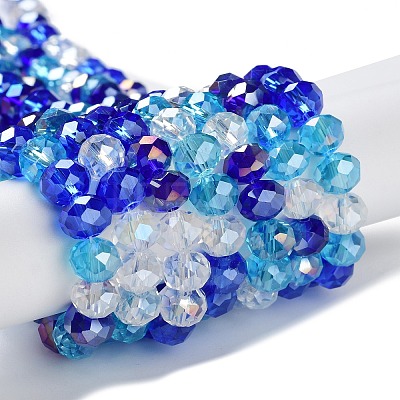 Glass Beads Strands EGLA-A034-M8mm-25-1