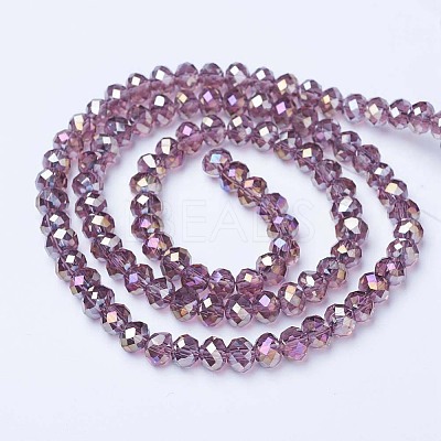 Electroplate Glass Beads Strands EGLA-A044-T2mm-B13-1