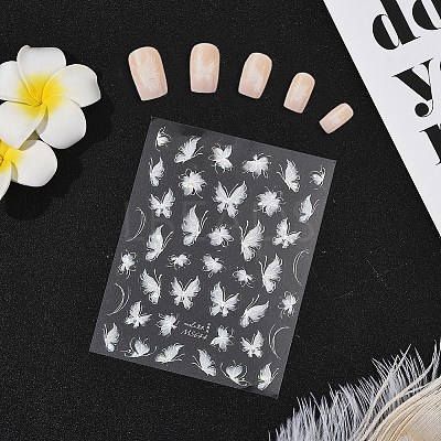 Butterfly Pattern PET Nail Art Stickers MRMJ-WH20017-011A-1