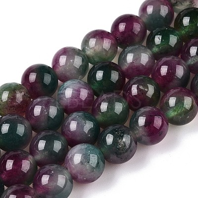 Dyed Natural White Jade Beads Strands G-T138-10mm-210-7-1