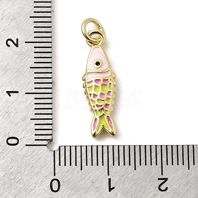 Brass Enamel Pendants KK-A266-39G-03-1
