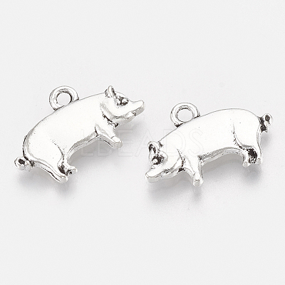 Tibetan Style Alloy Pendants X-TIBEP-T052-12AS-RS-1