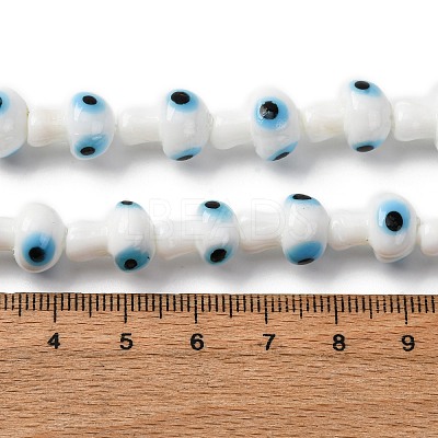 Handmade Evil Eye Lampwork Beads Strands LAMP-S069-01A-04-1