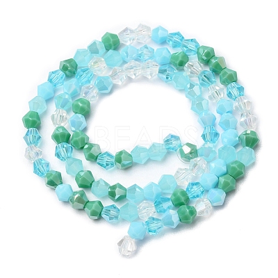 Electroplate Glass Beads Strands EGLA-D018-02F-1