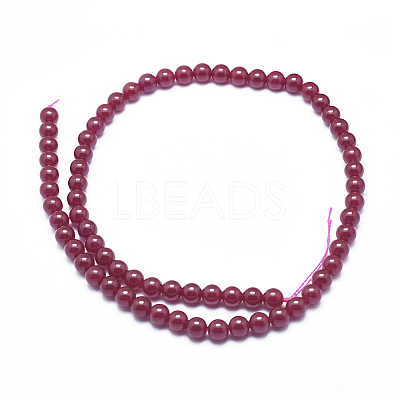Lab Grown Red Corundum Beads Strands G-D0003-C21-1-1