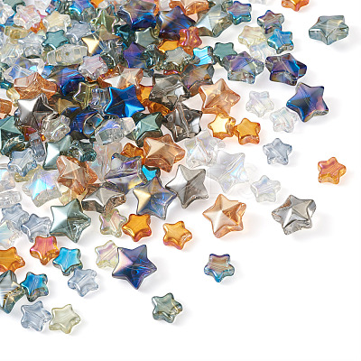 210Pcs 12 Style Electroplate Glass Beads EGLA-SW0001-03-1
