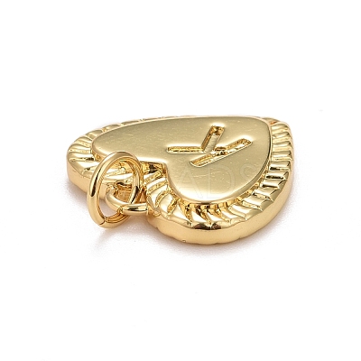 Rack Plating Real 18K Gold Plated Brass Pendants KK-E260-01G-K-1