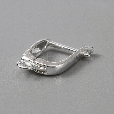 6Pcs Brass Hoop Earring Findings KK-WH0047-52S-1
