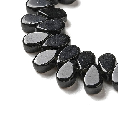 Natural Black Mahogany Obsidian Beads Strands G-B064-B53-1