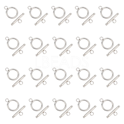 Tarnish Resistant 304 Stainless Steel Toggle Clasps X-STAS-K148-01P-1
