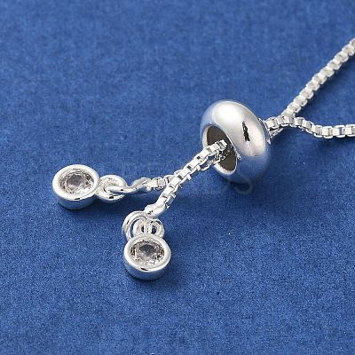 Rack Plating Adjustable Brass Box Chain Slider Bracelet Making KK-M285-03S-1
