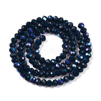 Electroplate Opaque Solid Color Glass Beads Strands EGLA-A044-P3mm-L16-1