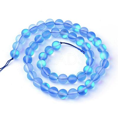 Synthetic Moonstone Beads Strands G-R375-10mm-A11-1