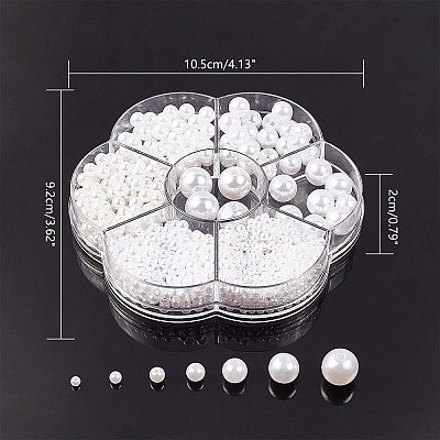 ABS Plastic Imitation Pearl Beads KY-AR0001-01-1
