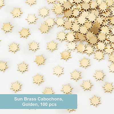 Brass Cabochons KK-OC0001-38F-1
