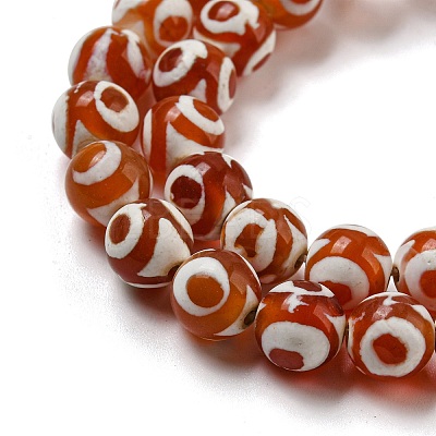 Tibetan Style dZi Beads Strands G-P526-D04-01-1