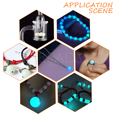150Pcs Synthetic Luminous Stone Beads Strands G-PH0019-18-1