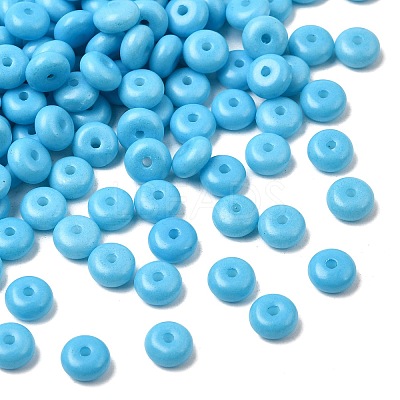 Baking Paint Opaque Glass Beads GLAA-A045-06K-1
