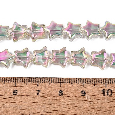 Electroplate Transparent Glass Beads Strands EGLA-N056-04A-A03-1