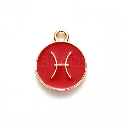 Alloy Enamel Pendants ENAM-S124-01A-07H-1