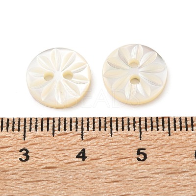 Carved Flower Natural Shell Buttons SH-CBA18B6-02B-02-1
