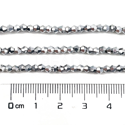 Transparent Electroplate Glass Beads Strands EGLA-A039-T2mm-UA05-1