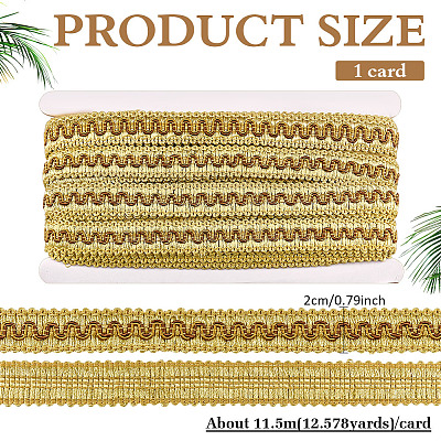 Polyester Braided Wavy Ribbons OCOR-WH0112-017B-1