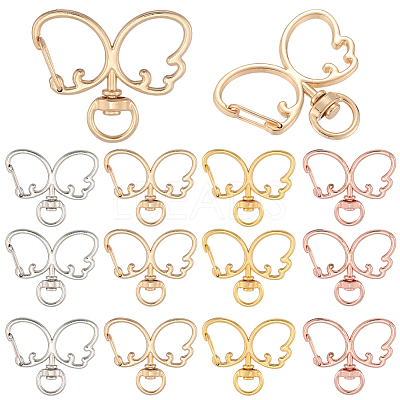 20Pcs 4 Colors Alloy Swivel Clasps FIND-SC0017-27-1