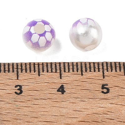 Sports Printed ABS Plastic Beads PL-CBA1C22-04-1