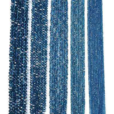 Electroplate Glass Beads Strands EGLA-A044-T3mm-B27-1