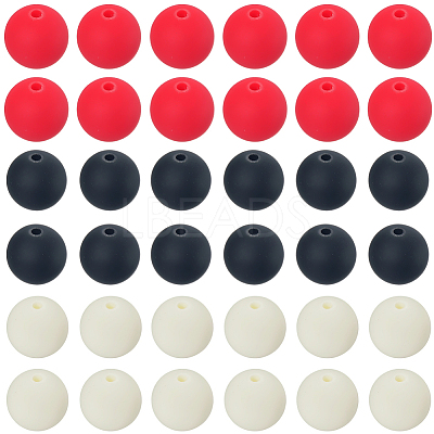 Rubberized Style Imitated Silicone Acrylic Beads MACR-PA0001-06A-05-1