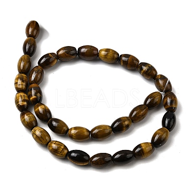 Natural Tiger Eye Beads Strands X-G-A275-A01-8x12mm-1