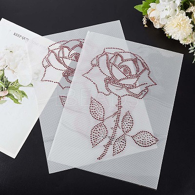 Rose Shape Hotfix Rhinestone DIY-WH0308-281-1