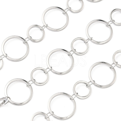304 Stainless Steel Ring Link Chains CHS-G044-05P-03-1