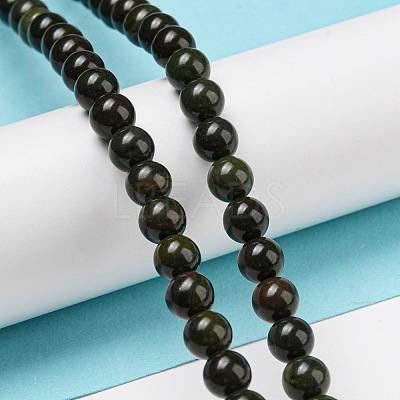 Natural African Green Autumn Jasper Beads Strands G-R494-A19-02-1