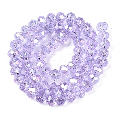 Electroplate Glass Beads Strands EGLA-A044-T8mm-B17-1