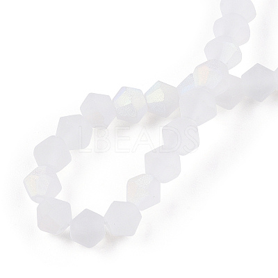 Imitate Austrian Crystal Bicone Frosted Glass Beads Strands EGLA-A039-T2mm-MB13-1