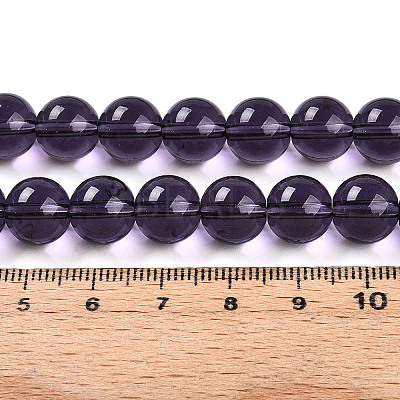 Transparent Glass Beads Strands GLAA-T032-T10mm-03-1