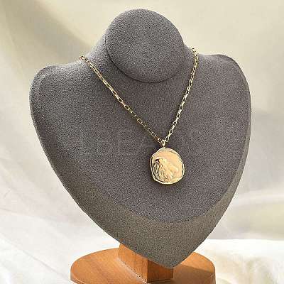 304 Stainless Steel Constellation Pendant Necklaces LS-NJEW-K392-01G-05-1
