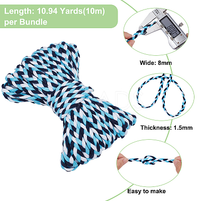 3-Ply Polyester Braided Cord OCOR-WH0060-80B-1