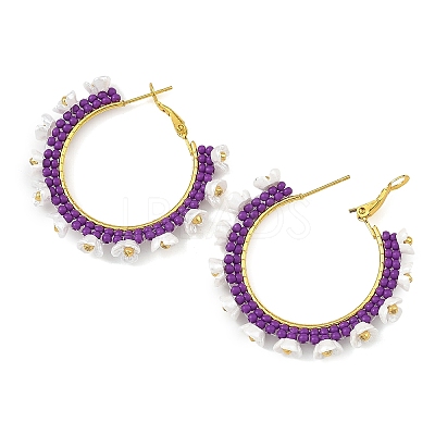 Glass Hoop Earrings EJEW-MZ00827-02-1