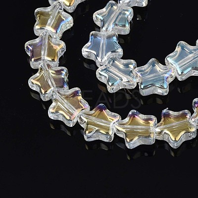 Electroplate Glass Beads Strand EGLA-S188-17-B04-1