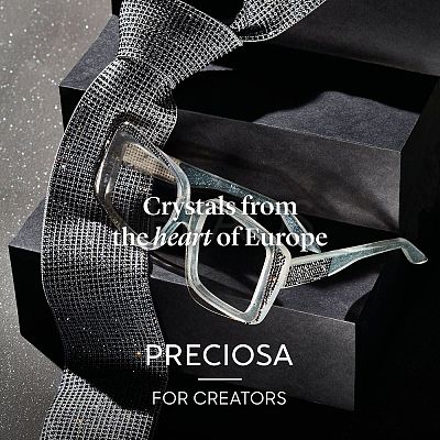 Preciosa&reg Crystal Hotfix Flatback Stones Y-PRC-HSS12-30240-200-1