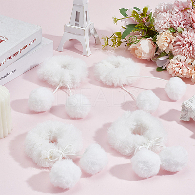 Fur Plush Elastic Hair Accessories OHAR-PH0001-35B-1
