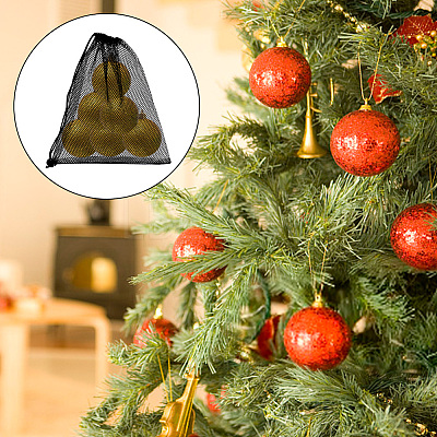 Polyester Mesh Drawstring Storage Bags LS-ABAG-WH0044-49C-1