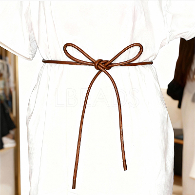 Round PU Leather Cord Tie Knot Belts for Dress DIY-WH20007-802A-04-1